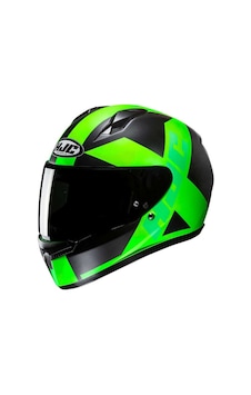Hjc C10 Tez MC4hSF Kapalı Kask Siyah - Yeşil Hjc C10 Tez MC4hSF Kapalı Kask Siyah - Yeşil
