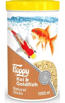 Floppy Koi Goldfish Natural Stick Japon Balık Yemi 1 L Floppy Koi Goldfish Natural Stick Japon Balık Yemi 1 L