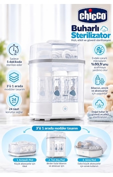 Chicco Buharlı Sterilizatör 3 İn1 Chicco Buharlı Sterilizatör 3 İn1