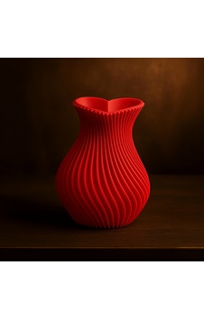 Kalp Şeklinde Vazo. Vazo. 3d Vazo. Plastik Vazo. Kıvrımlı Vazo. Dekoratif Vazo. Kırmızı Kalp Şeklinde Vazo. Vazo. 3d Vazo. Plastik Vazo. Kıvrımlı Vazo. Dekoratif Vazo. Kırmızı