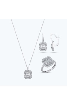 Altınbaş Altın Üçlü Baget Taşlı Set Utkss0114-24875-set Altınbaş Altın Üçlü Baget Taşlı Set Utkss0114-24875-set