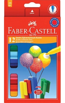 Faber-Castell Eğlenceli Keçeli Kalem Jumbo 12 Renk Faber-Castell Eğlenceli Keçeli Kalem Jumbo 12 Renk