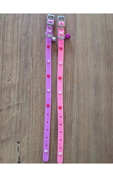 Pati Desenli Ayarlanabilir Silikonlu Kedi Tasması 2 Adet 1*30 cm