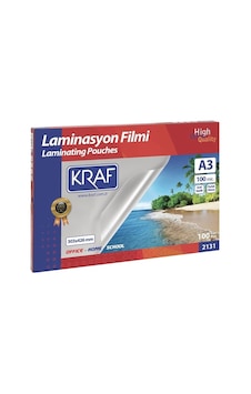 Kraf Laminasyon Filmi 100 Mikron A3 100'Lü Paket Kraf Laminasyon Filmi 100 Mikron A3 100'Lü Paket