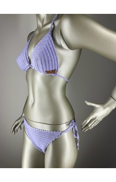 İvita Lila Dantel Detaylı Çok Tarz El Yapımı Tığ Örgüsü Bikini İvita Lila Dantel Detaylı Çok Tarz El Yapımı Tığ Örgüsü Bikini