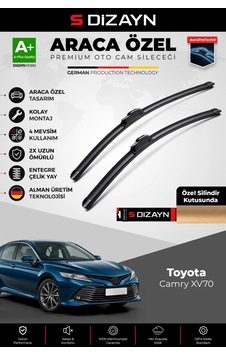 S-dizayn Toyota Camry Xv70 Ön Cam Silecek Seti 2018-2024 Premium Araca Özel 65-50 Cm A+ Kalite Aocs-