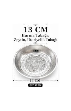 Gül Mutfak 13 Cm Desenli Paslanmaz Krom Çelik Hurma Tabağı, Zeytin, İftariyelik Tabağı 10 Adet Inox Gül Mutfak 13 Cm Desenli Paslanmaz Krom Çelik Hurma Tabağı, Zeytin, İftariyelik Tabağı 10 Adet Inox