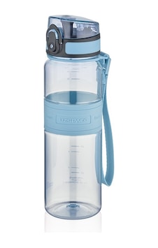 Uzspace 4106 600ml Tritan Matara Pipetli Şeffaf Gövde Mavi Uzspace 4106 600ml Tritan Matara Pipetli Şeffaf Gövde Mavi
