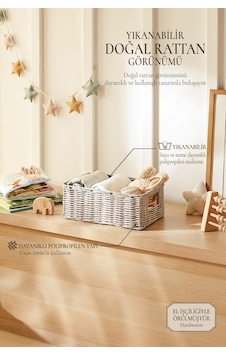 Ocean Home Textile Çocuk Odası Yıkanabilir Gri Pp Rattan Sepet 30 X 20 X 11 Cm Ocean Home Textile Çocuk Odası Yıkanabilir Gri Pp Rattan Sepet 30 X 20 X 11 Cm