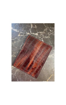 Bag Ard Unisex Kahverengi Hakiki Deri Kartlık 9005 Timsah Bag Ard Unisex Kahverengi Hakiki Deri Kartlık 9005 Timsah