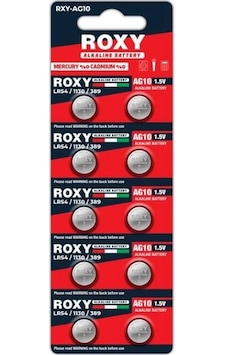 Ayt Roxy Rxy-ag10 1.5 Volt Lr54 1130 189 389 Alkalin Düğme Pil Ayt Roxy Rxy-ag10 1.5 Volt Lr54 1130 189 389 Alkalin Düğme Pil