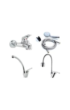 Megamix Mutfak + Lavabo + Banyo + Duş Bataryası Set 5'li