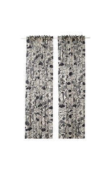 Fon Perde/2 Kanat, Beyaz-siyah, 145x300 Cm, Işık Filtreleyici, Keten-pamuk Fon Perde/2 Kanat, Beyaz-siyah, 145x300 Cm, Işık Filtreleyici, Keten-pamuk