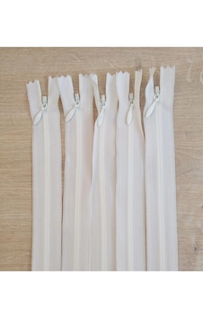 Krem Gizli Fermuar 50 Cm 5 Adet Krem Gizli Fermuar 50 Cm 5 Adet