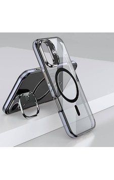 Apple iPhone 16 Uyumlu Kılıf Magsafe Şarj Özellikli Wlons Standlı Efsane Kapak Siyah Apple iPhone 16 Uyumlu Kılıf Magsafe Şarj Özellikli Wlons Standlı Efsane Kapak Siyah