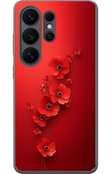 Samsung Galaxy S26 Ultra Uyumlu Kırmızı Kardelenler Baskılı Silikon Kılıf Renkli Samsung Galaxy S26 Ultra Uyumlu Kırmızı Kardelenler Baskılı Silikon Kılıf Renkli