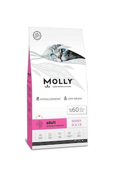 Molly Hipoalerjenik Karidesli ve Somonlu Yetişkin Kedi Kuru Maması 15 KG Molly Hipoalerjenik Karidesli ve Somonlu Yetişkin Kedi Kuru Maması 15 KG