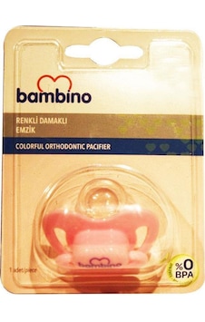 Bambino Renkli Damaklı Emzik 0-6 Ay - Pembe