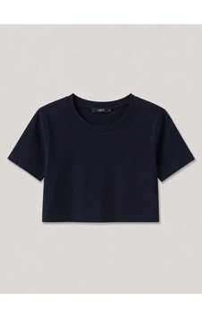 Xint Lacivert Regular Fit Bisiklet Yaka Pamuklu Modal Crop 602268 Xint Lacivert Regular Fit Bisiklet Yaka Pamuklu Modal Crop 602268