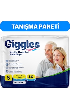 Giggles Yetişkin Bel Bağlamalı Hasta Bezi Small 30'Lu Giggles Yetişkin Bel Bağlamalı Hasta Bezi Small 30'Lu