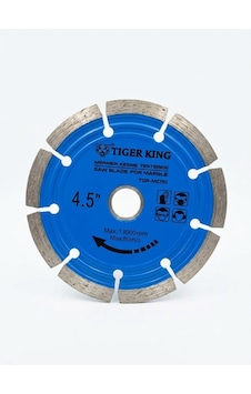 Tiger King Mermer Kesme Testeresi 4.5 Elmas Bıçak 115mm Mavi