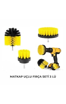 Temizlik Fırçası Matkap Uçlu 3'lü Set Temizlik Fırçası Matkap Uçlu 3'lü Set