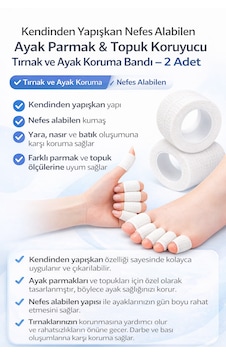 Kendinden Yapışkan Nefes Alabilen Ayak Parmak Topuk Koruyucu Tırnak Ayak Koruma Nefes Alabilen 2 Ad Beyaz Kendinden Yapışkan Nefes Alabilen Ayak Parmak Topuk Koruyucu Tırnak Ayak Koruma Nefes Alabilen 2 Ad Beyaz
