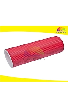 Oto Karbon Kaplama Folyo Hava Kanallı Kırmızı 152Cm X 2M Oto Karbon Kaplama Folyo Hava Kanallı Kırmızı 152Cm X 2M