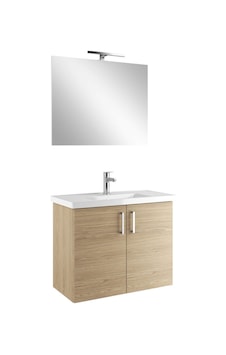 Kale Noah Meşe 80 Cm Kapaklı Alt Dolap, Lavabo Ve Ayna Takımı Kahverengi Kale Noah Meşe 80 Cm Kapaklı Alt Dolap, Lavabo Ve Ayna Takımı Kahverengi
