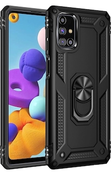 Samsung Galaxy Uyumlu M51 Kılıf Sofya Yüzüklü Silikon Kapak - Siyah Samsung Galaxy Uyumlu M51 Kılıf Sofya Yüzüklü Silikon Kapak - Siyah