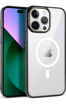 Apple Uyumlu iPhone 13 Pro Kılıf Zore Wireless Şarj Özellikli Pixel M-safe Kapak Siyah Apple Uyumlu iPhone 13 Pro Kılıf Zore Wireless Şarj Özellikli Pixel M-safe Kapak Siyah