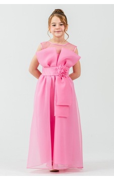 Mnk Baby & Kids Kız Çocuk Organze Tül Çiçek Ve Fiyonk Detaylı Gipe Sırtlı Prenses Abiye Elbise M00800 Pembe Mnk Baby & Kids Kız Çocuk Organze Tül Çiçek Ve Fiyonk Detaylı Gipe Sırtlı Prenses Abiye Elbise M00800 Pembe