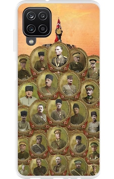 Samsung Galaxy A22-m22-m32 Uyumlu Atatürk Ve Kurtuluş Savaşı Komutanları Baskılı Silikon Kılıf Renkli