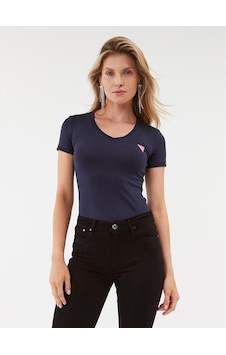 Guess Mini Triangle Slim Fit Kadın T-shirt W2yı45j1314 Lacivert Guess Mini Triangle Slim Fit Kadın T-shirt W2yı45j1314 Lacivert