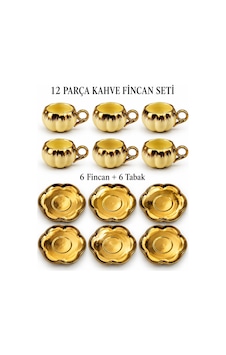 Valkyrie 6 Kişilik Krem Gold Balkabağı Model Türk Kahvesi Fincan Takımı 12 Parça 80 Ml Çeyizlik Krem Valkyrie 6 Kişilik Krem Gold Balkabağı Model Türk Kahvesi Fincan Takımı 12 Parça 80 Ml Çeyizlik Krem
