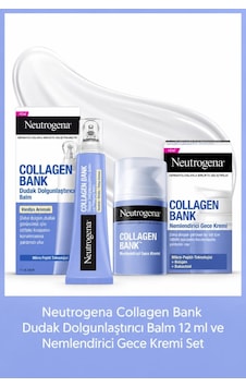 Collagen Bank Dudak Dolgunlaştırıcı Balm 12ml + Collagen Bank Nemlendirici Gece Kremi 50 Ml Collagen Bank Dudak Dolgunlaştırıcı Balm 12ml + Collagen Bank Nemlendirici Gece Kremi 50 Ml