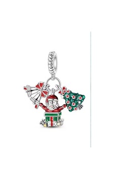 Çan , Noel Baba Ve Yılbaşı Ağacı Sallantılı Charm Gümüş Çan , Noel Baba Ve Yılbaşı Ağacı Sallantılı Charm Gümüş