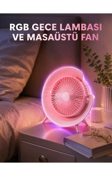 Northcity Gece Lambalı Renk Değiştiren Masaüstü Fan Northcity Gece Lambalı Renk Değiştiren Masaüstü Fan