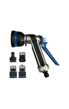Hyundai G18005 Su Tabancası Alüminyum 8 Fonksiyonlu Adaptör Setli 1 Set Hyundai G18005 Su Tabancası Alüminyum 8 Fonksiyonlu Adaptör Setli 1 Set