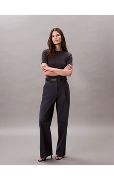 Calvin Klein Cotton Chıno Pleated, Cge Siyah Kadın Pantolon Calvin Klein Cotton Chıno Pleated, Cge Siyah Kadın Pantolon