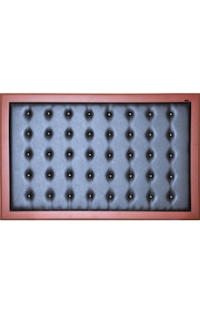 90x140 Cm Mdf Çerçeveli Makam Arkası Deri Pano Beyaz
