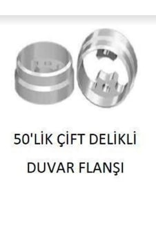 50'lik Çift Delikli Duvar Flanşı Alüminyum Küpeşte Korkuluk Aksesuarı 2 Adet 50'lik Çift Delikli Duvar Flanşı Alüminyum Küpeşte Korkuluk Aksesuarı 2 Adet