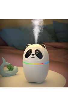Sevimli Panda Figürlü Hava Nemlendirici - Ultrasonik Soğuk Buhar Makinesi, Led Işıklı Masaüstü Oda Nemlendirici Çok Renkli Sevimli Panda Figürlü Hava Nemlendirici - Ultrasonik Soğuk Buhar Makinesi, Led Işıklı Masaüstü Oda Nemlendirici Çok Renkli