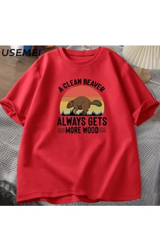 Flood Of Style Temiz Bir Kunduz Her Zaman Daha Ahşap T Shirt Erkekler Komik Yetişkin Mizah T-shirt Pamuklu T Kırmızı Flood Of Style Temiz Bir Kunduz Her Zaman Daha Ahşap T Shirt Erkekler Komik Yetişkin Mizah T-shirt Pamuklu T Kırmızı