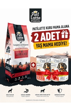 Pati Latte Kuru Köpek Maması 20 Prt 15 Kg 2 Adet 415 Gr Konserve Hediyeli Pati Latte Kuru Köpek Maması 20 Prt 15 Kg 2 Adet 415 Gr Konserve Hediyeli