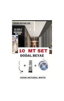 Tavan Akışkan Piksel Kayar Led Sistemi 12 Volt Kit / 10 Metre /4000k Doğal Beyaz Tavan Akışkan Piksel Kayar Led Sistemi 12 Volt Kit / 10 Metre /4000k Doğal Beyaz