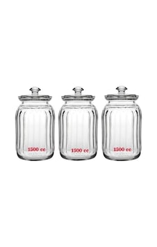 Paşabahçe 96374 viva cam kavanoz - cam saklama kabı 3 lü 1500cc Paşabahçe 96374 viva cam kavanoz - cam saklama kabı 3 lü 1500cc