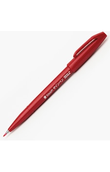 Pentel Brush Sign Pen Kırmızı İmza Kalemi Y Ses15c-b Pentel Brush Sign Pen Kırmızı İmza Kalemi Y Ses15c-b