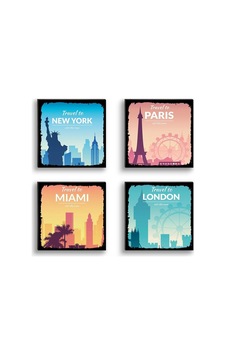 City Travel 4'lü Tablo Set - 711991351 Diğer City Travel 4'lü Tablo Set - 711991351 Diğer