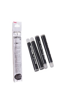Pentel Fırça Uçlu Yedek Kartuş Siyah 4 Adet Fp10 Pentel Fırça Uçlu Yedek Kartuş Siyah 4 Adet Fp10
